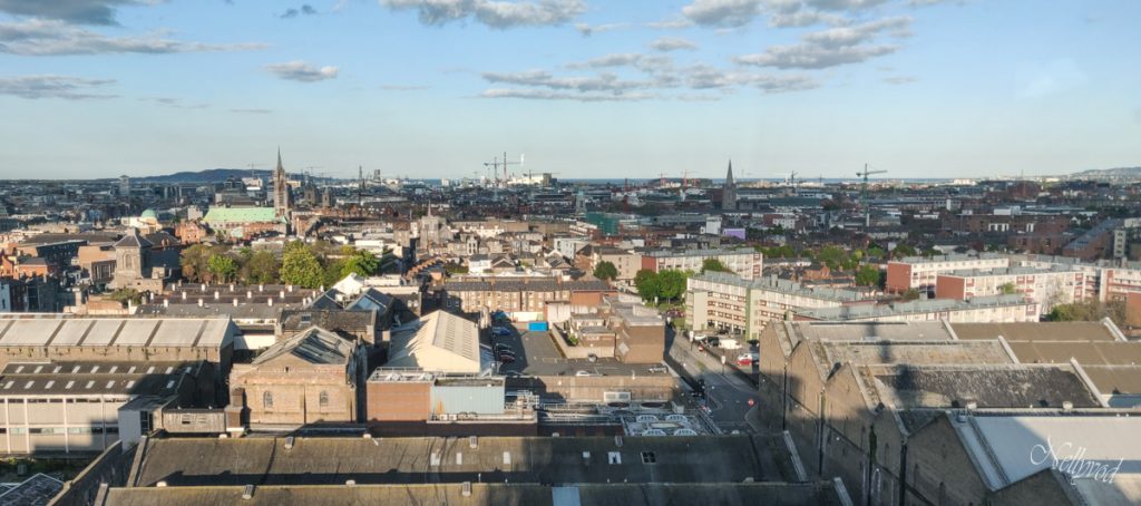 Гледка от последния етаж на Guinness Storehouse 